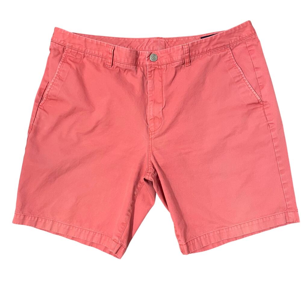 Bonobos Flat Front Washed Chino Shorts Spanish Red Coral Men’s Size 40